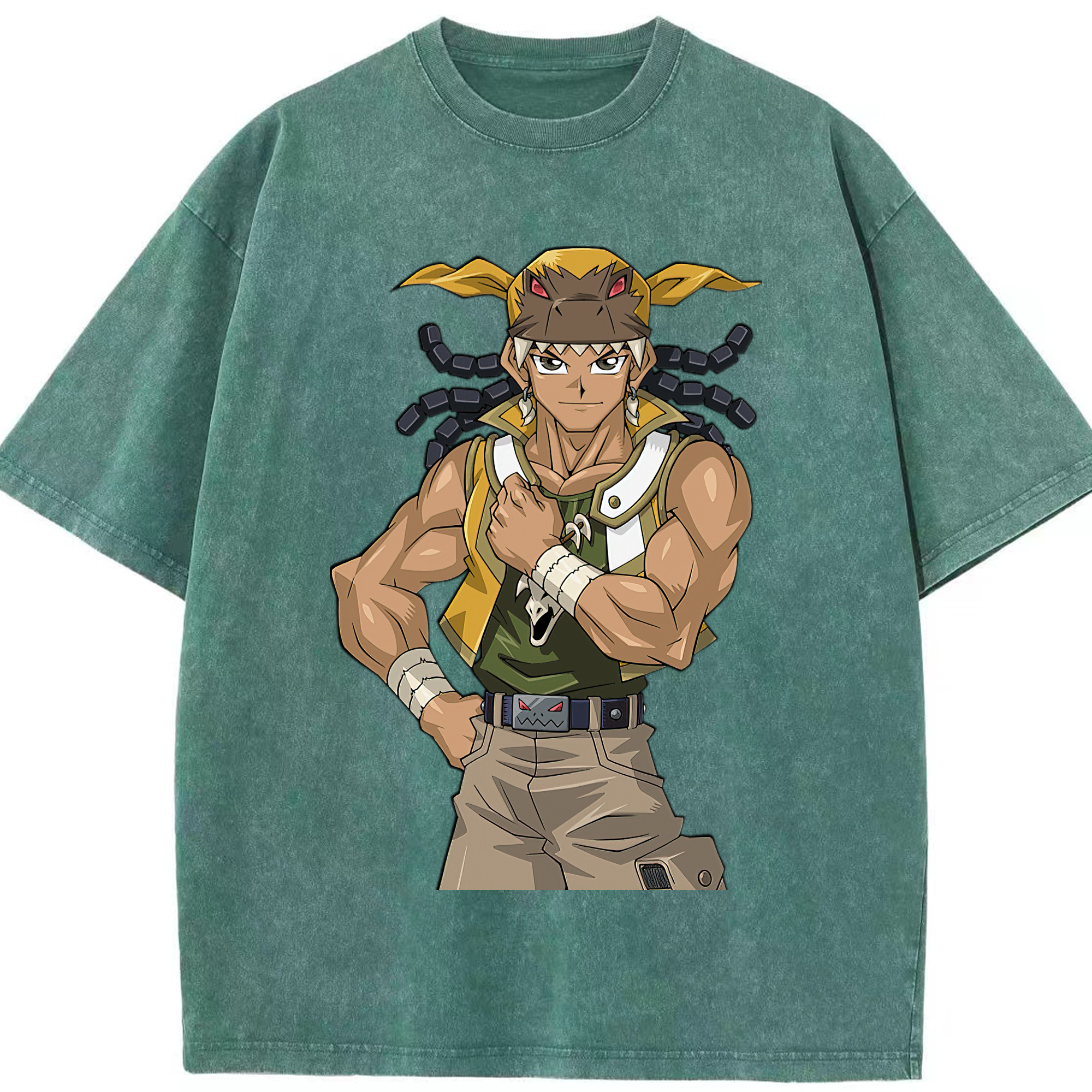 （画像用） 遊☆戯☆王 Yu-Gi-Oh! 綿100% ヴィンテージ風 半袖Tシャツ（フロントプリント）